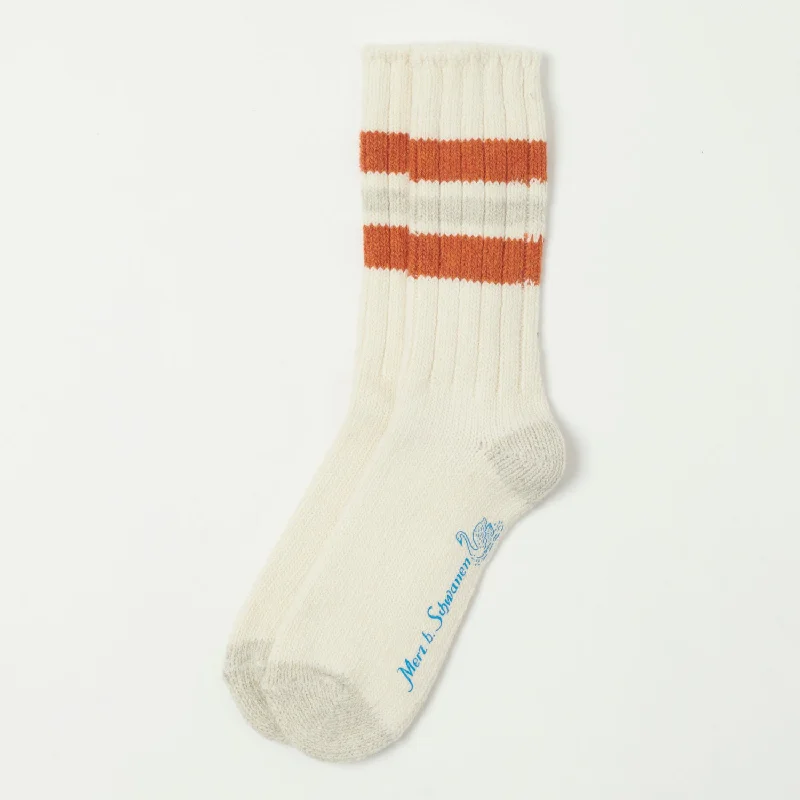 Stock Up Merz b. Schwanen RW04 Recycled Wool Sock - Nature/Amber