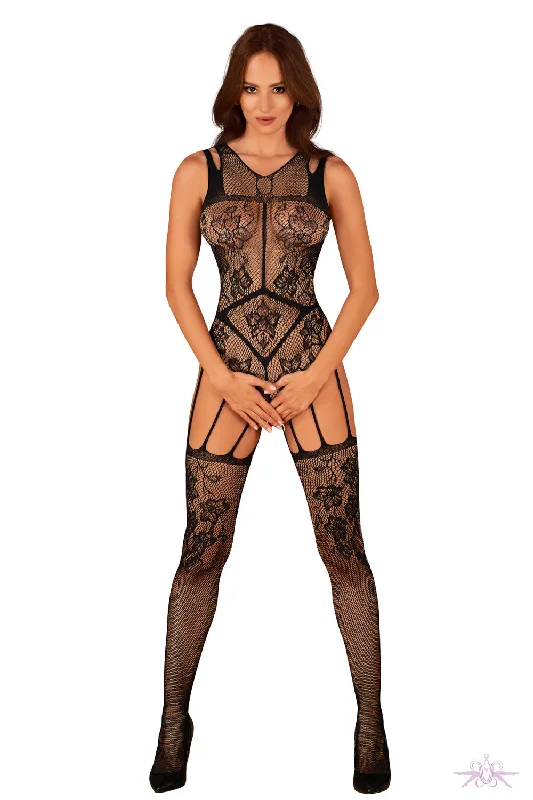 Weekend Offers You Can't Ignore Obsessive Floral Diamond Fishnet Bodystocking