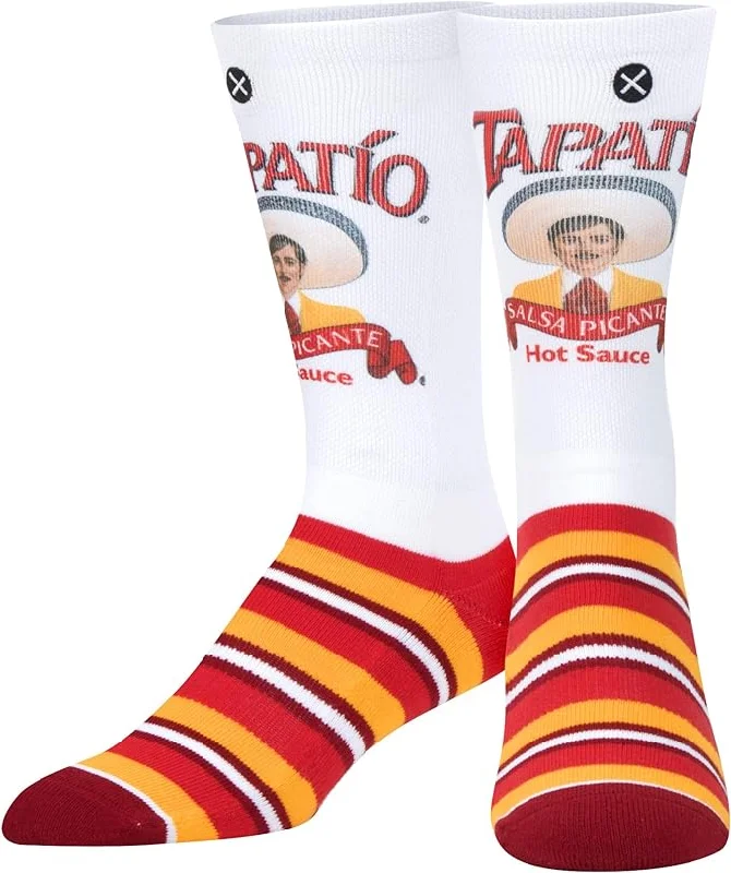 Don't Delay Odd Sox, Tapatio Salsa Hot Sauce, Novelty Crew Socks, Funny Cool