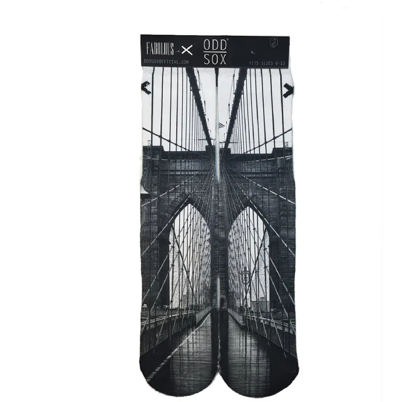 Weekend Offers That Dazzle Odd Sox Men's Crew Socks - Brooklyn Bridge (Fabolous)