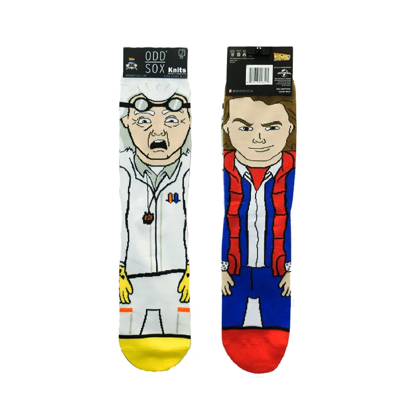 Weekend Deals That Excite Odd Sox Men's Crew Socks - Doc & Marty (Back to the Future)