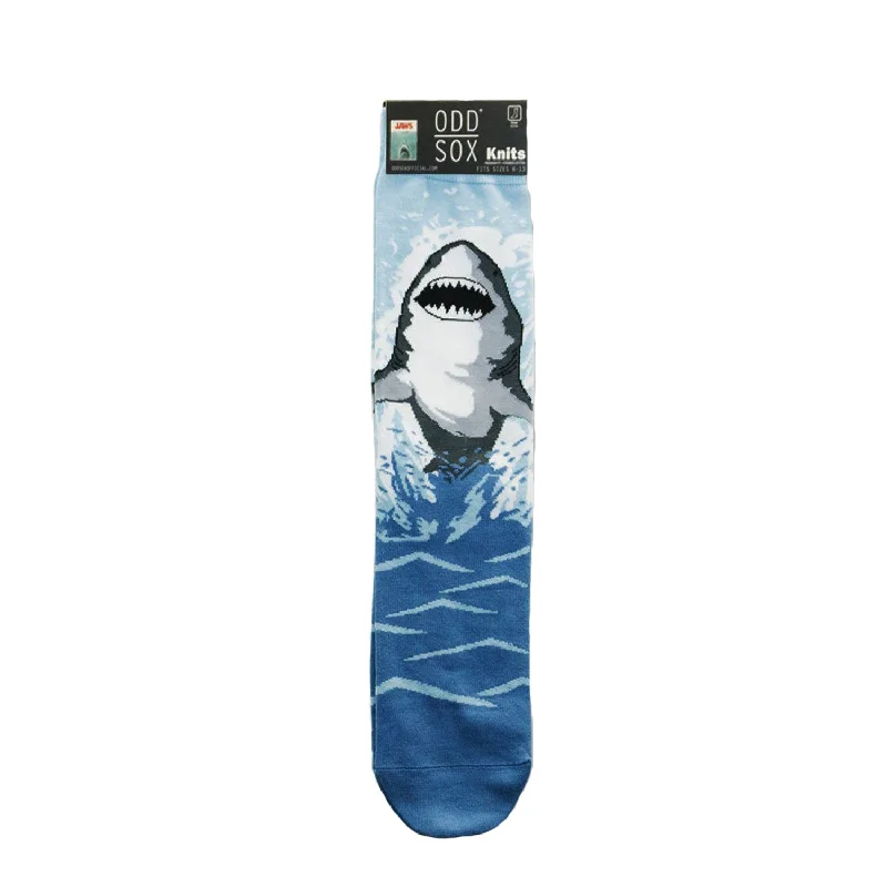Weekend Bargains to Celebrate Odd Sox Men's Crew Socks - Great White (Jaws)