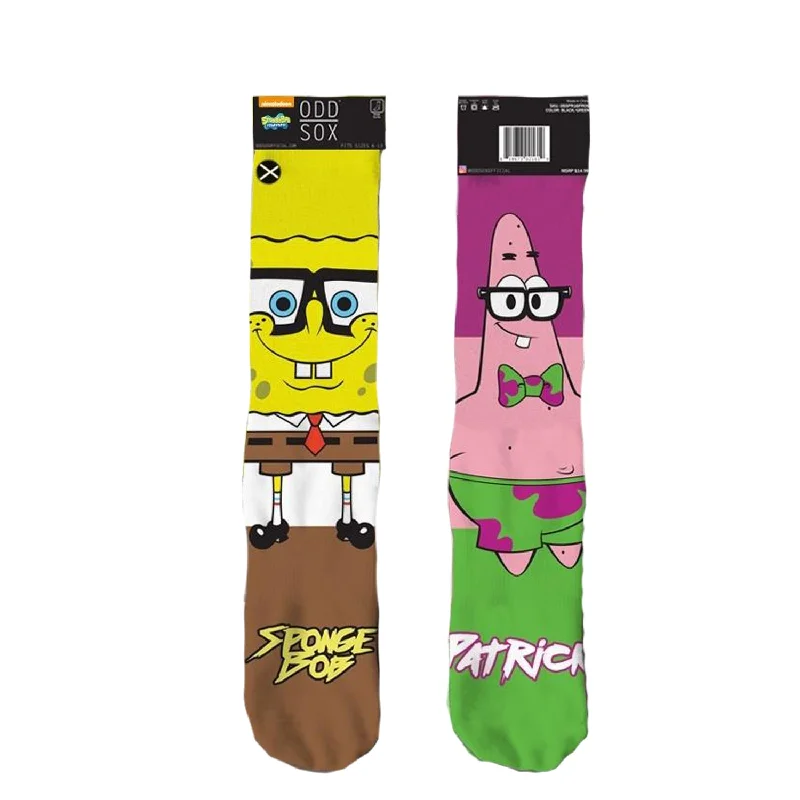 Odd Sox Men's Crew Socks - Spongebob Nerd Pants