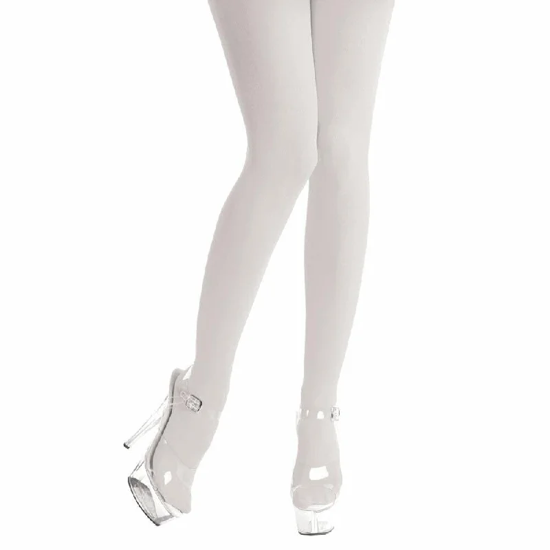 Flash Sale Opaque White Tights Pantyhose Fancy Dress Party Accessory