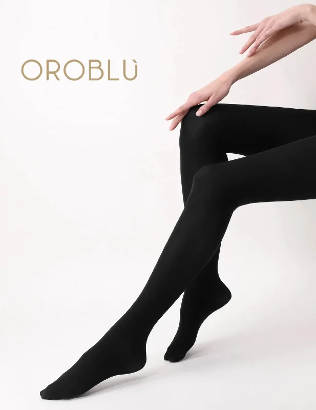 Weekend Extravaganza: Shop Now Oroblu Clearance All Colours Double Face Tights Black/Bordeaux VOBC67548