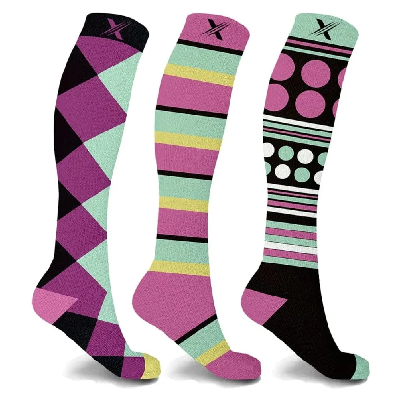 One-Day Only Jumble Mumble Compression Socks (3-Pairs)