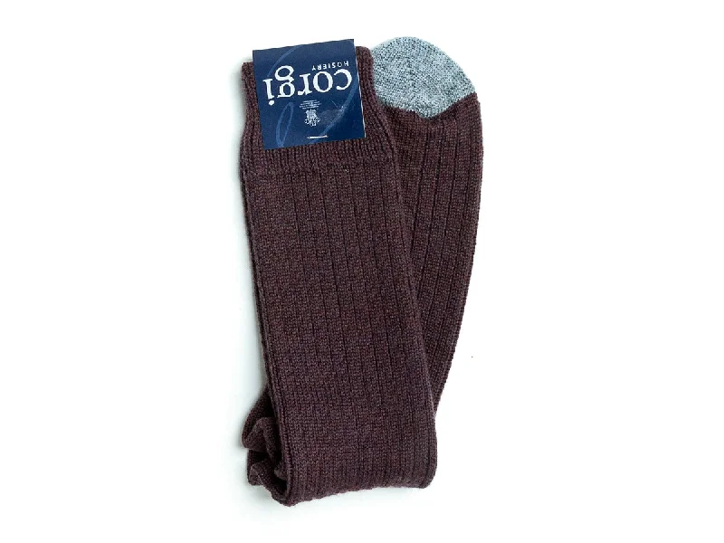 Sale Alert Plain Woolen Socks Burgundy