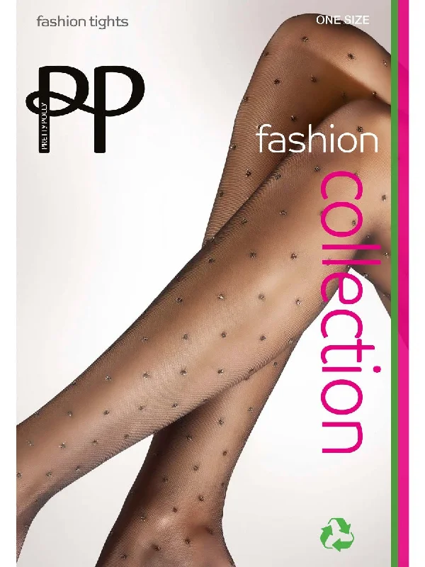 Weekend Bargains to Relish Pretty Polly Gold Lurex Sparkle Pin Spot Patterned Fashion Tights