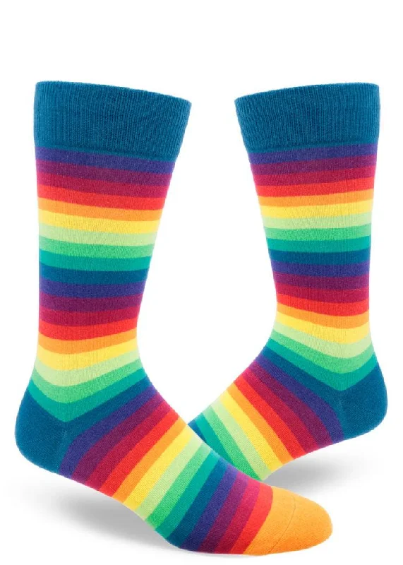 Rainbow Gradient Stripe | Mens Crew