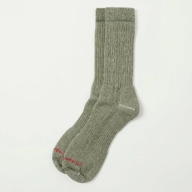 Act Fast Red Wing Merino Wool Socks - Olive