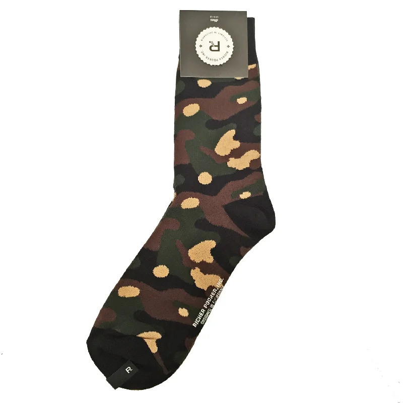 Don't Miss Out Richer Poorer Men's Crew Socks - Trooper - Green