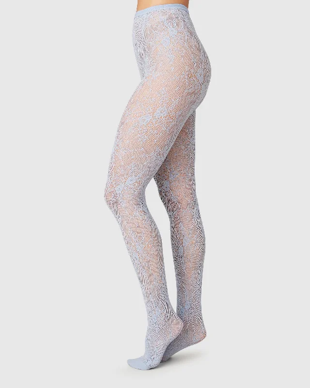 Unwind with Weekend Discounts Rosa Lace Tights | Dusty Blue