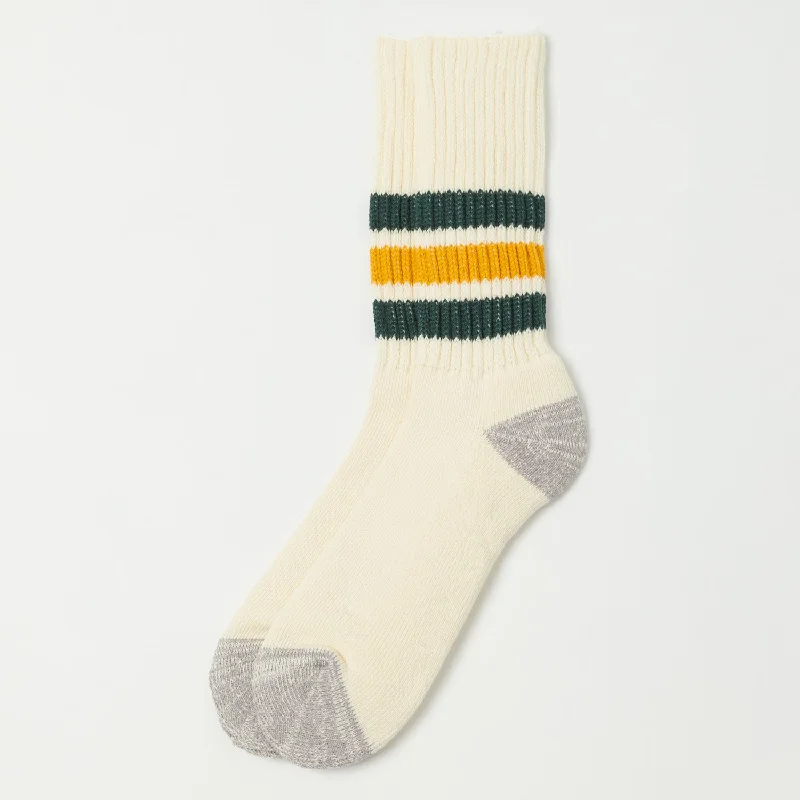 Weekend-Only Price Drops RoToTo Coarse Ribbed Oldschool Crew Sock - Dark Green/Yellow Weekend-Only Price Drops RoToTo Coarse Ribbed Oldschool Crew Sock - Dark Green/Yellow