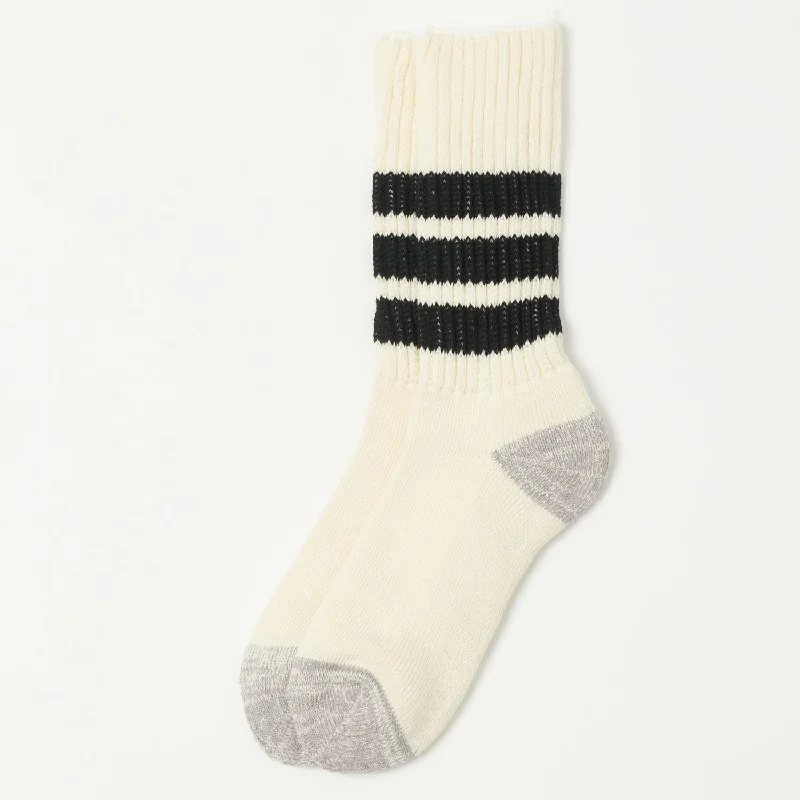 Weekend Offers That Delight RoToTo Coarse Ribbed Oldschool Crew Sock - Black