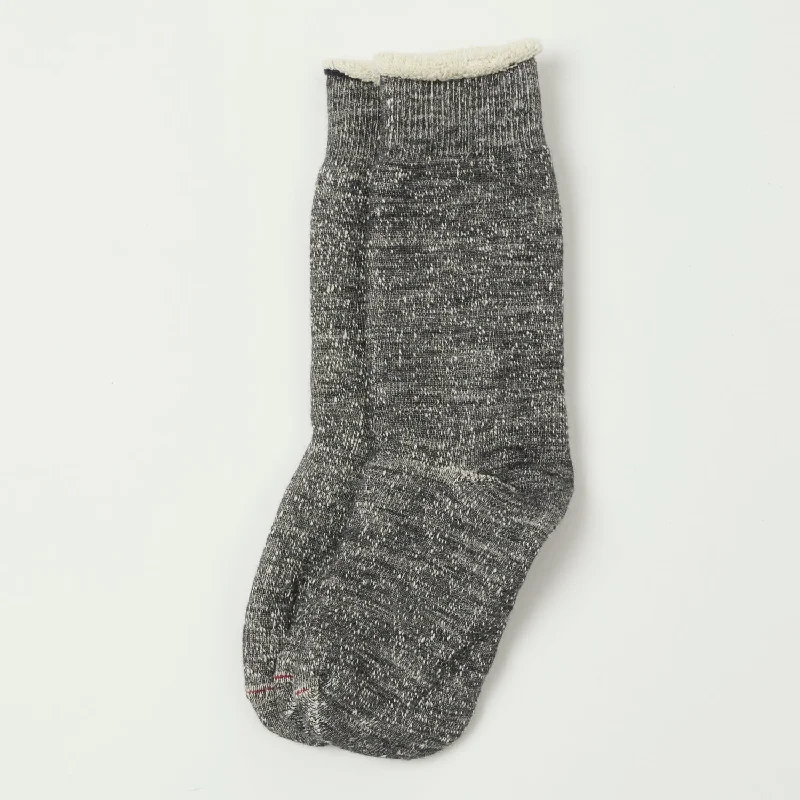 Low Price RoToTo Double Face Crew Sock - Charcoal