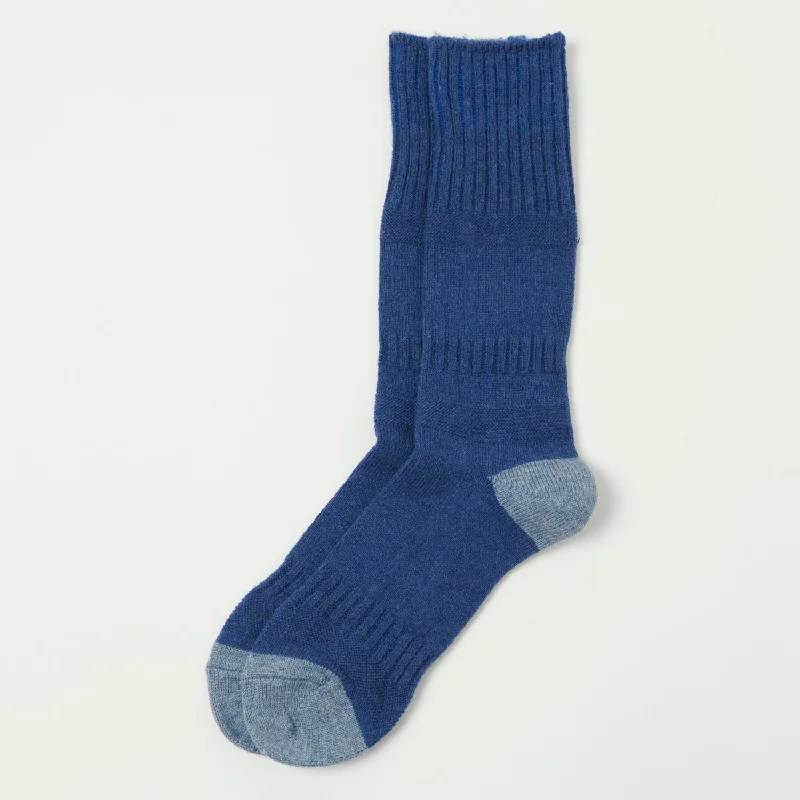 Can't Beat RoToTo Guernsey Pattern Crew Sock - Blue/Light Blue