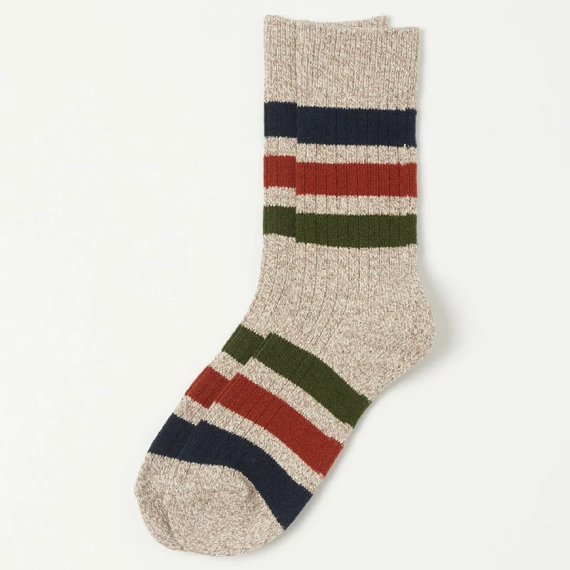 Weekend Shopping Bliss RoToTo Park Stripe Sock - Beige