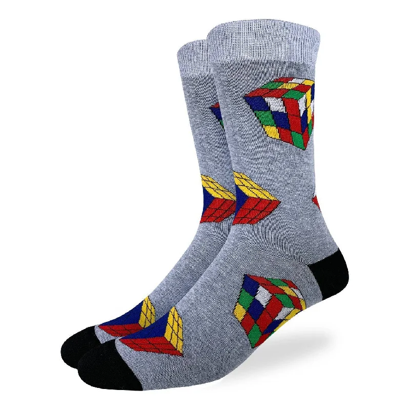 Top Pick "Rubik's Cube" Cotton Crew Socks by Good Luck Sock