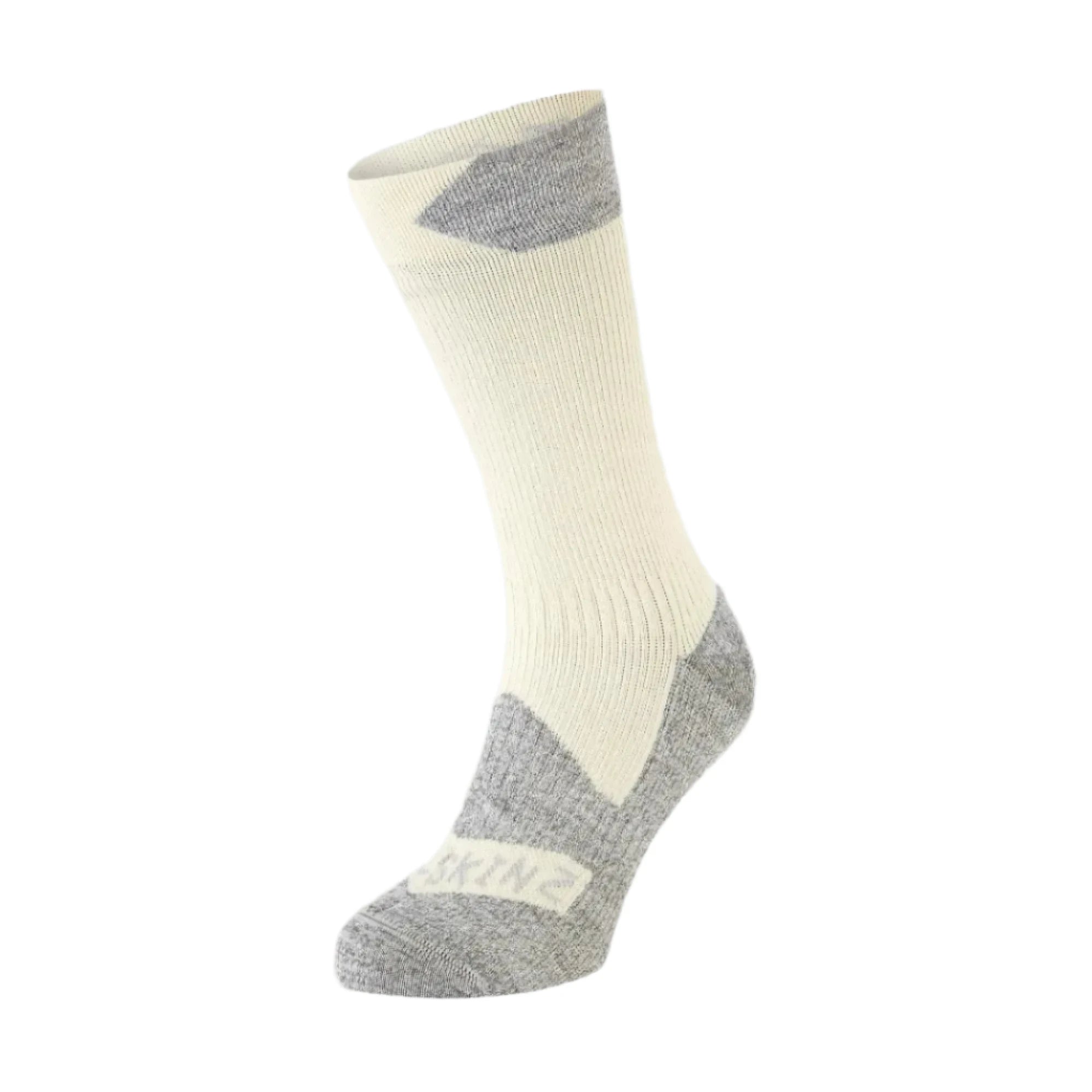Special Buy Sealskinz Raynham Waterproof Mid Length Socks - Cream/Grey Marl