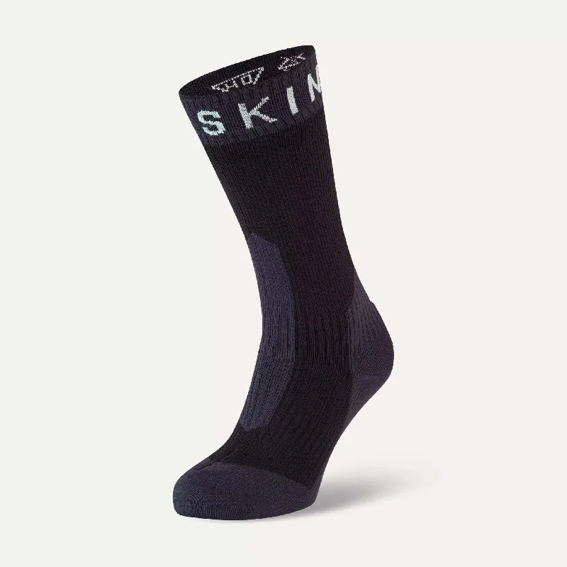 Markdown Sale Sealskinz Stanfield Waterproof Extreme Cold Weather Mid Length Sock Black/Grey