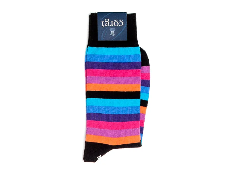 Steal Deal Seven Stripe Socks Purple