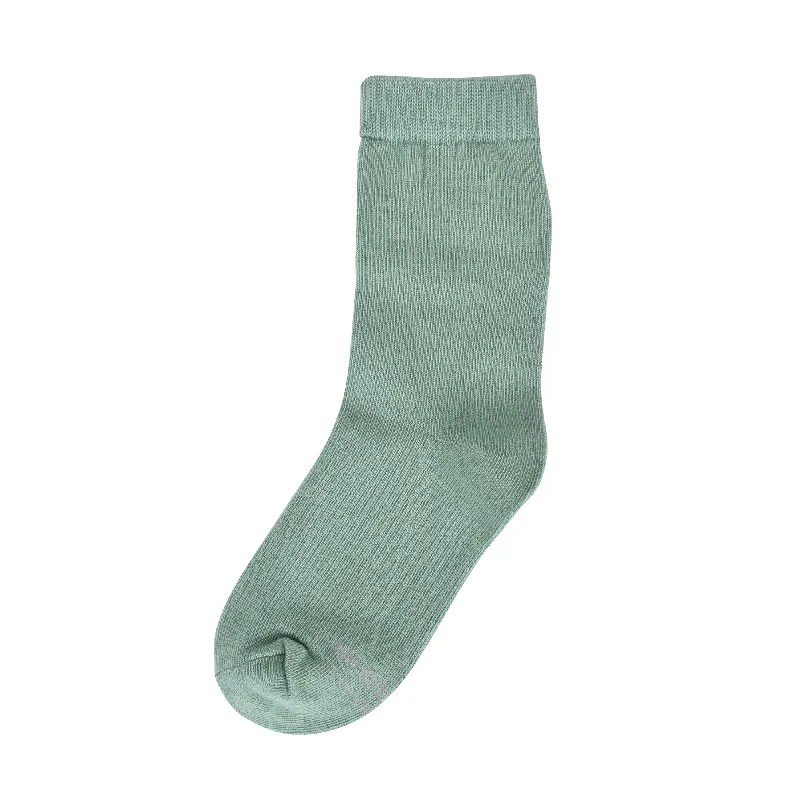 Weekend Deals That Please Solid Sage Green Kids Socks