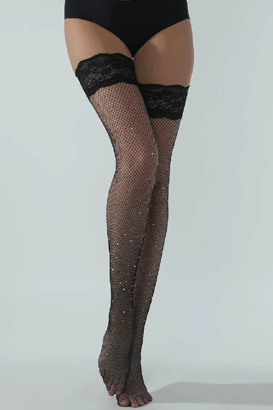 Stock Up Sparkle Net Stay Up Stockings