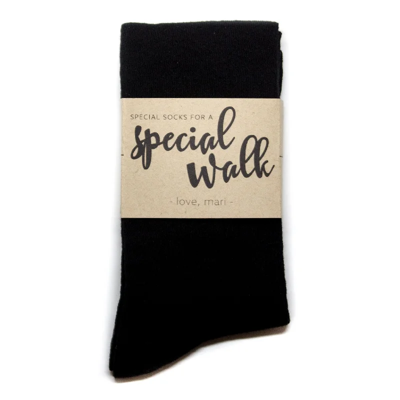 Time-Sensitive "Special Socks for a Special Walk" Label