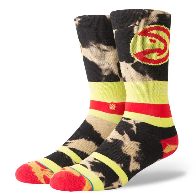 One-Day Only Stance Men's Basketball M558C18Haw Multicolor Hawks Acid Wash Socks