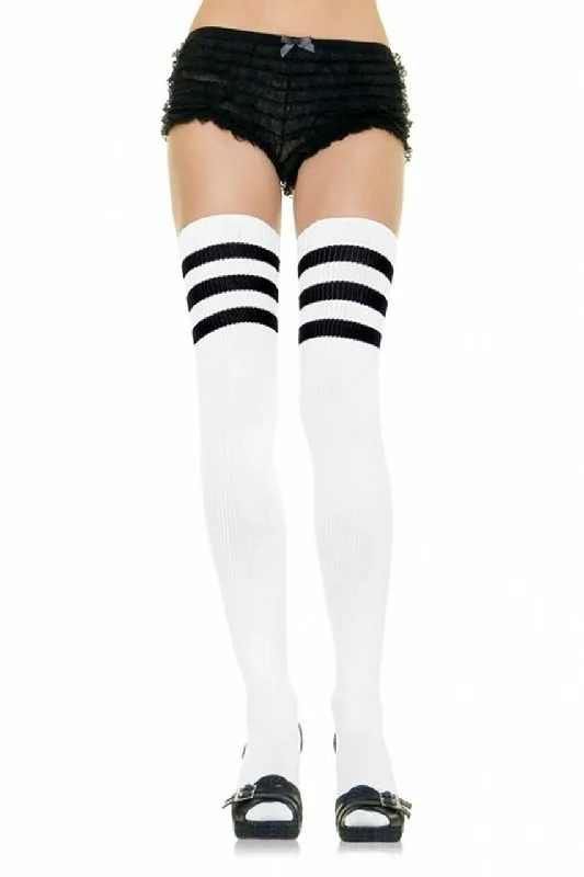 Year-End Deals Striped Thigh High Stockings