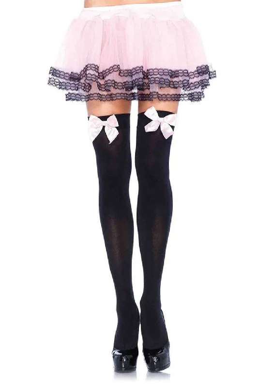 Black with Baby Pink Bow