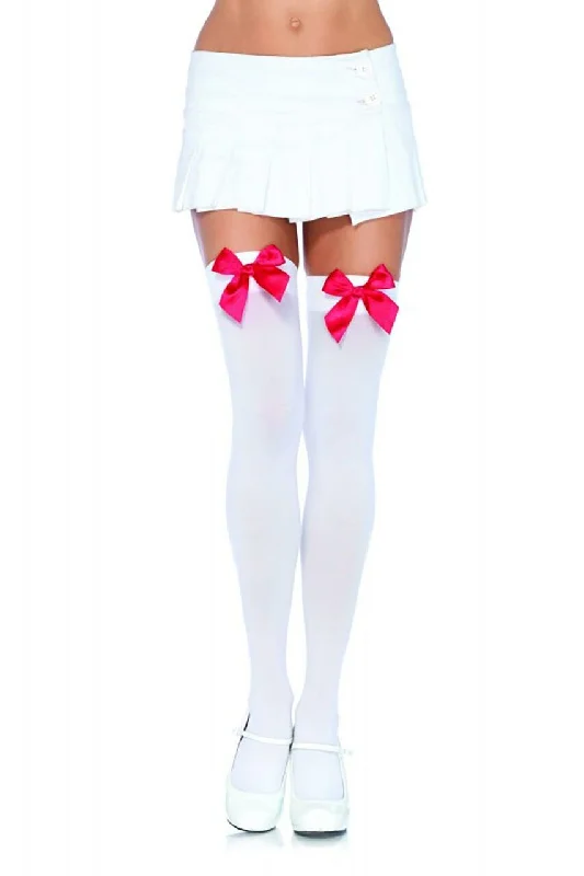 White with Red Bow