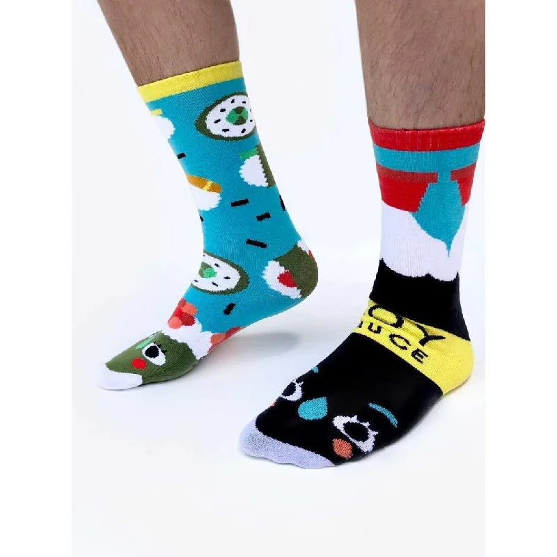 Sushi & Soy Sauce | Adult Socks | Mismatched Cute Crazy Fun Socks - OLD STOCK LAST CHANCE