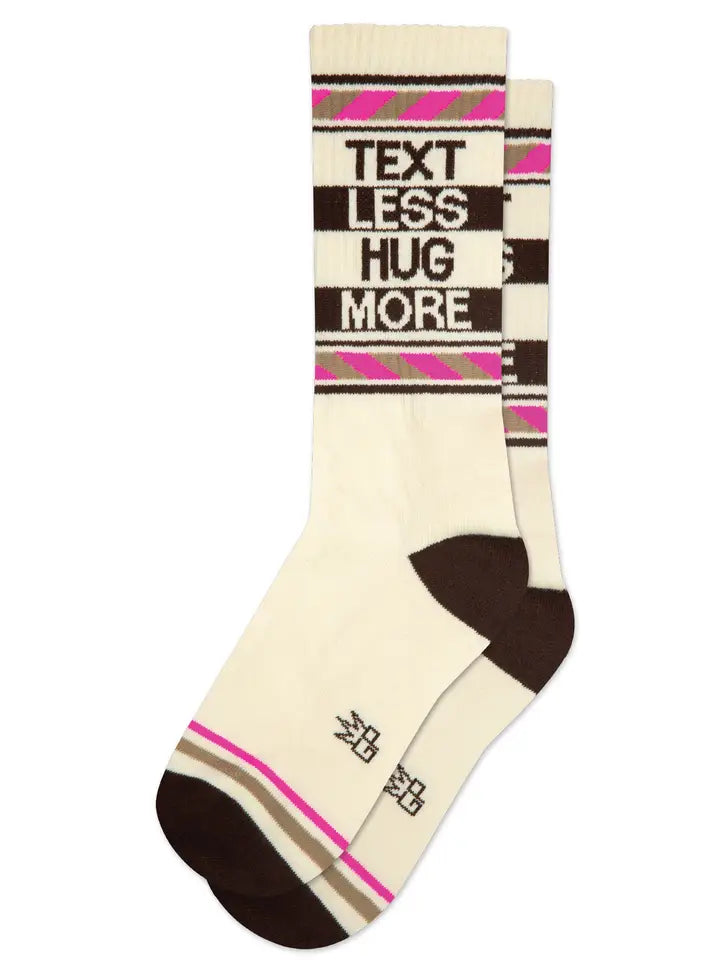 Weekend Discounts to Relish Text Less Hug More | Unisex Crew