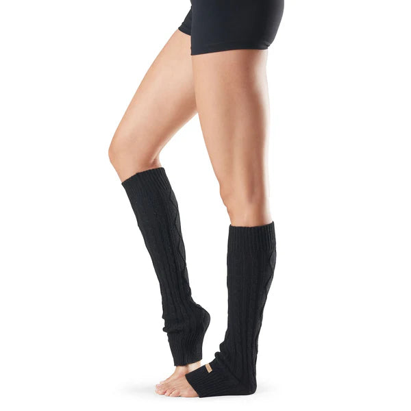 Weekend Shopping Extravaganza TOESOX Leg Warmers Knee High - Black