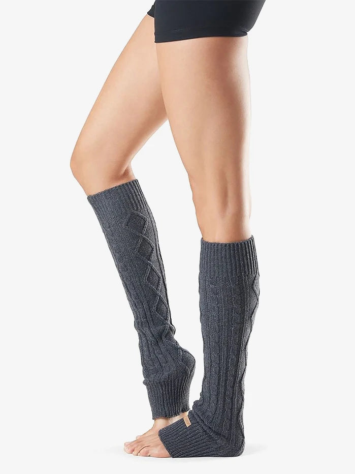 Weekend Offers That Shine TOESOX Leg Warmers Knee High - Charcoal Grey