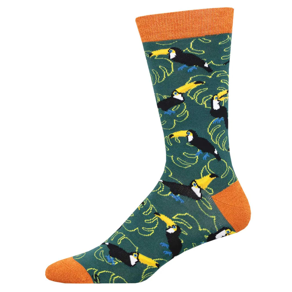 Super Sale Toucan Leaves | Men's Bamboo Crew