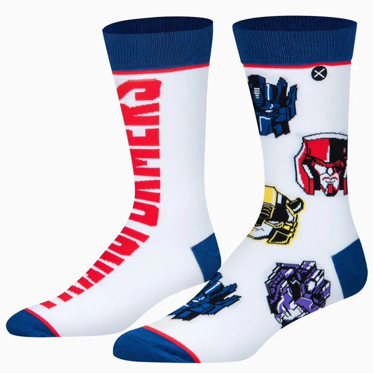 "Transformers Split" Cotton Crew Socks by ODD Sox