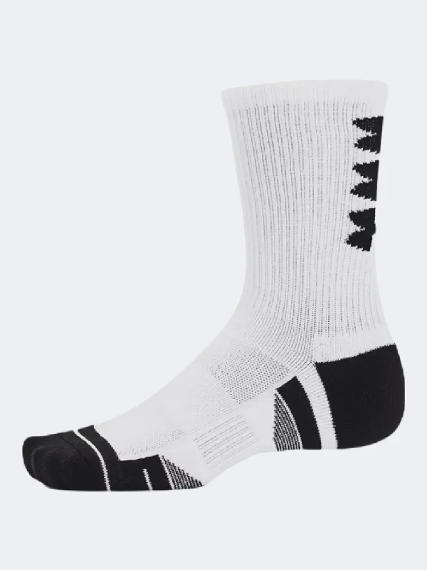 New Arrival Under Armour Performance Tech  Unisex Training Sock White/Black