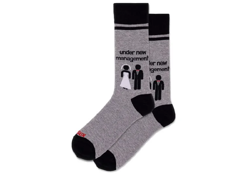 Sale Alert "Under New Management" Crew Socks by Hot Sox - Large