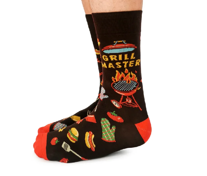 "Grill Master 2.0" Cotton Crew Socks by Uptown Sox - Large