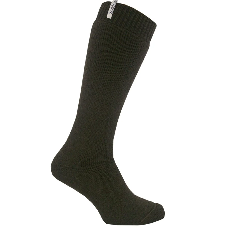 Adults Welly Sock - Dark Brown