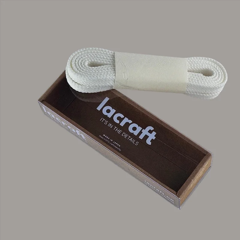 Unbeatable Deal WHITE DOUBLE COTTON SHOELACES - SOLID 【MADE IN JAPAN】