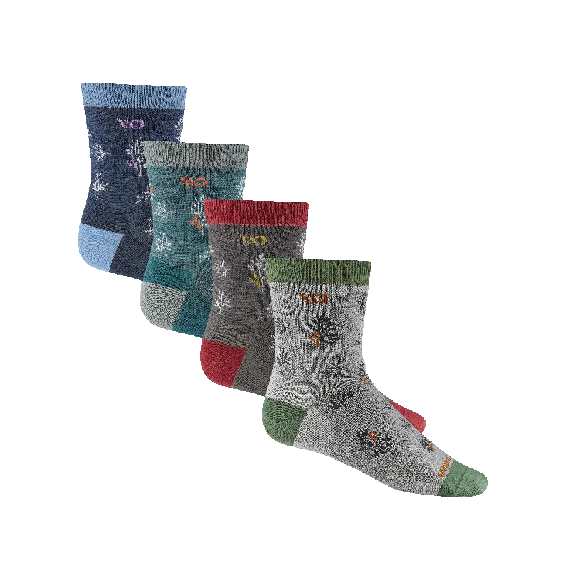 Weekend Offers That Please Women's Foliage Lightweight Micro Crew 4-Pack