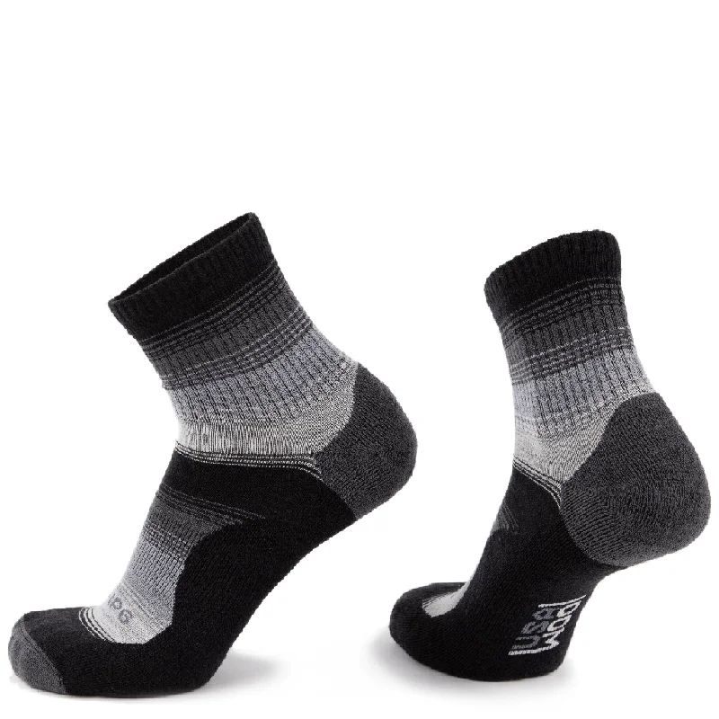 Now Available Wool Micro Crew Sock - Fade Black
